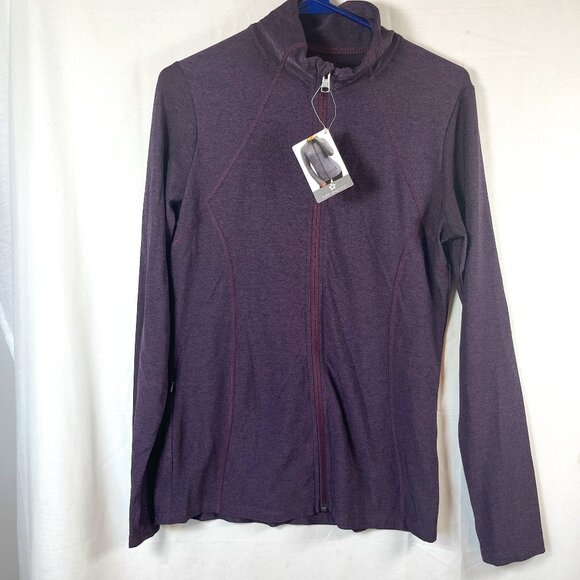Tuff Sweater Womens Size Small Purple Zipper Pockets Yoga Jacket - Picture 1 of 7